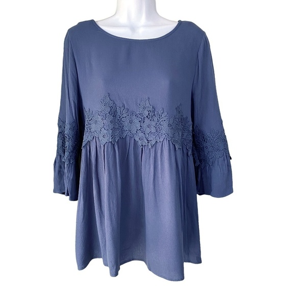 Jodifl Empire Waist Top Shirt Floral Lace Summer - Picture 1 of 7